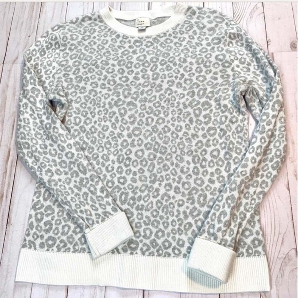 A New Day Animal Print Leopard Sweater